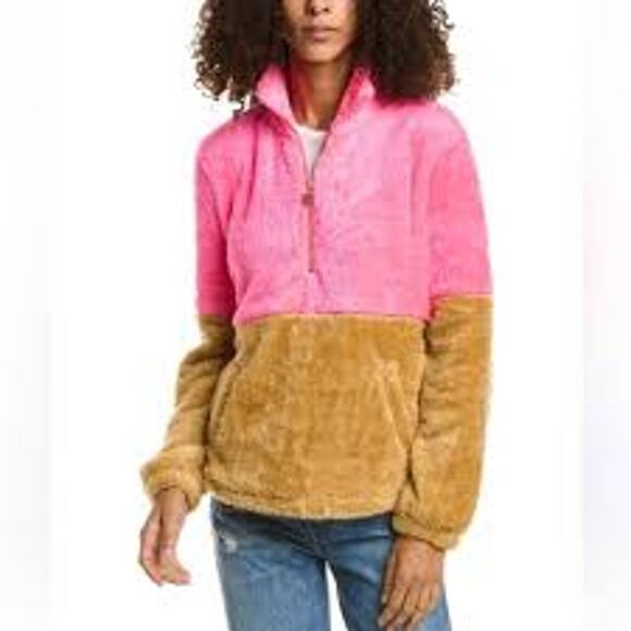NWT Lilly Pulitzer Keala Sherpa Popover Pink Isle 'You earned it colorblock' - Picture 8 of 10